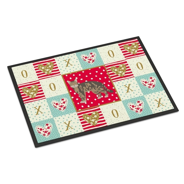 Carolines Treasures 18 x 27 in. American Wirehair No.1 Cat Love Indoor or Outdoor Mat CK5550MAT - main